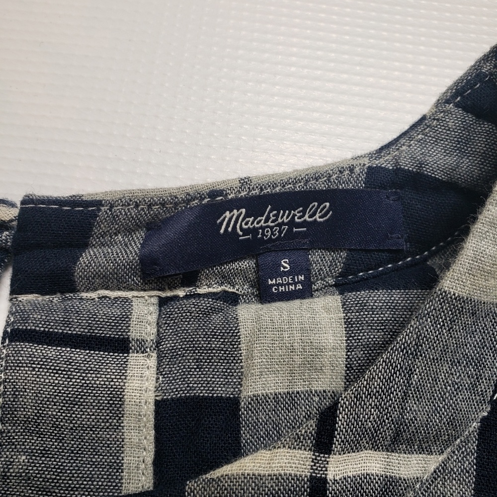 Madewell | Emporia Plaid Oversized Tee | Small - Picture 3 of 8